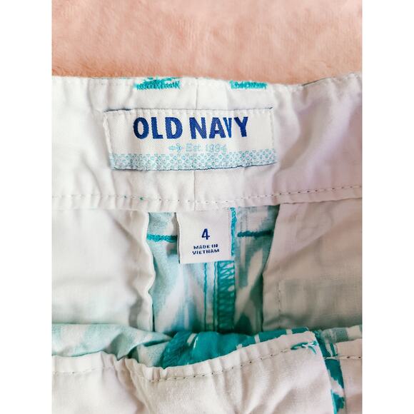 Old Navy Turquoise Ikat Shorts Size 4 - Picture 4 of 4